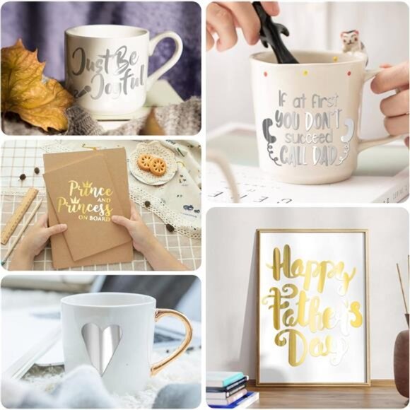 Prime Vinyl Chrome Gold Permanent Vinyl Roll, Gold Vinyl for Cricut -12" x 10 Ft - Picture 6 of 7